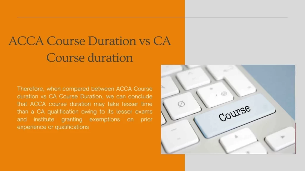 ACCA Course Duration vs CA Course duration
