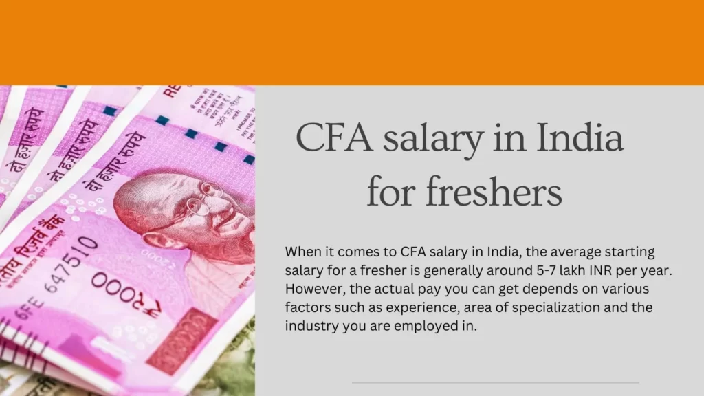 CFA salary in india for freshers