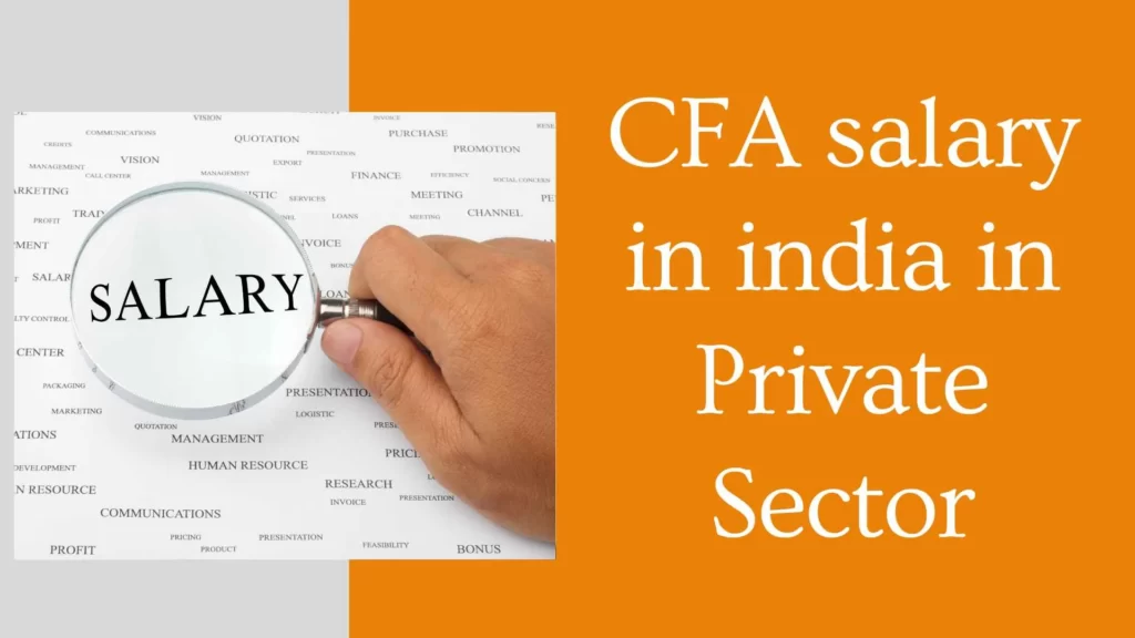 CFA salary in india in Private Sector