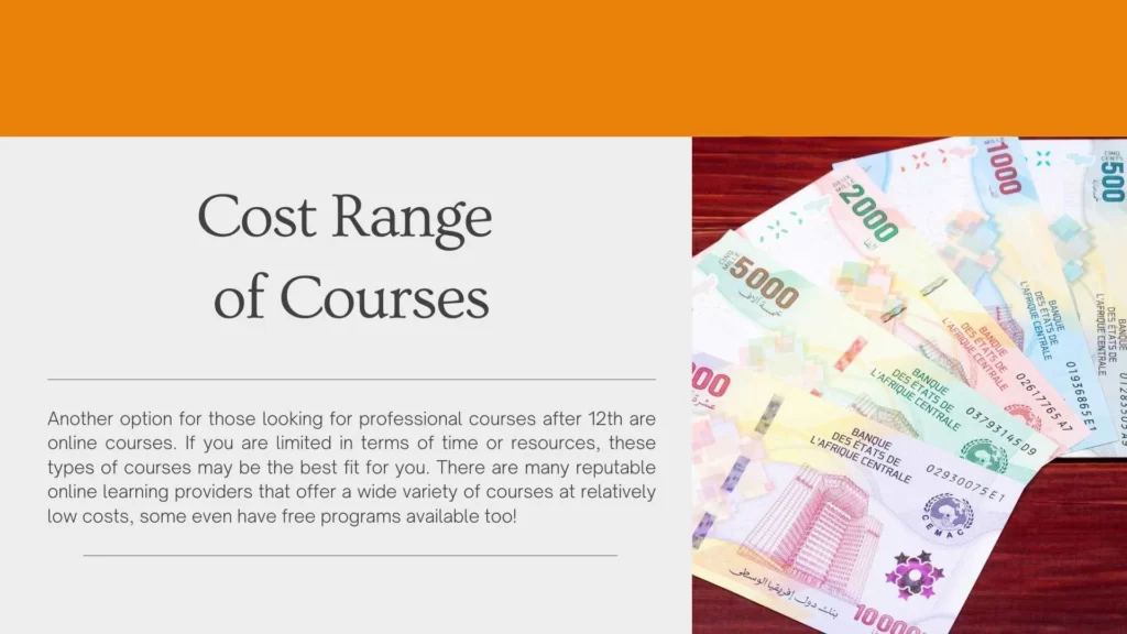 Cost Range of Courses