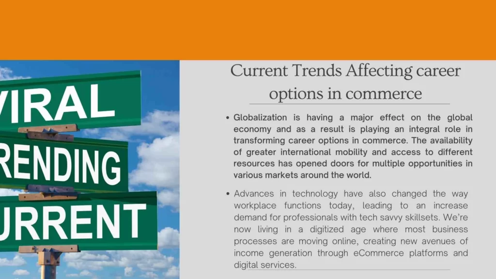 Current Trends Affecting career options in commerce