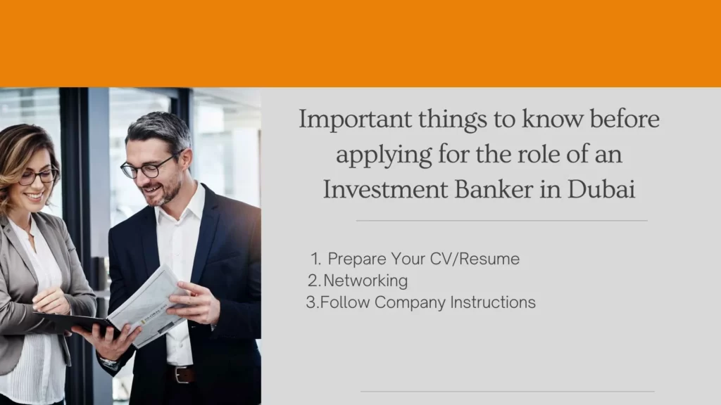 Important things to know before applying for the role of an Investment Banker in Dubai