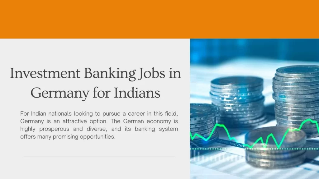 Investment Banking Jobs in Germany for Indians
