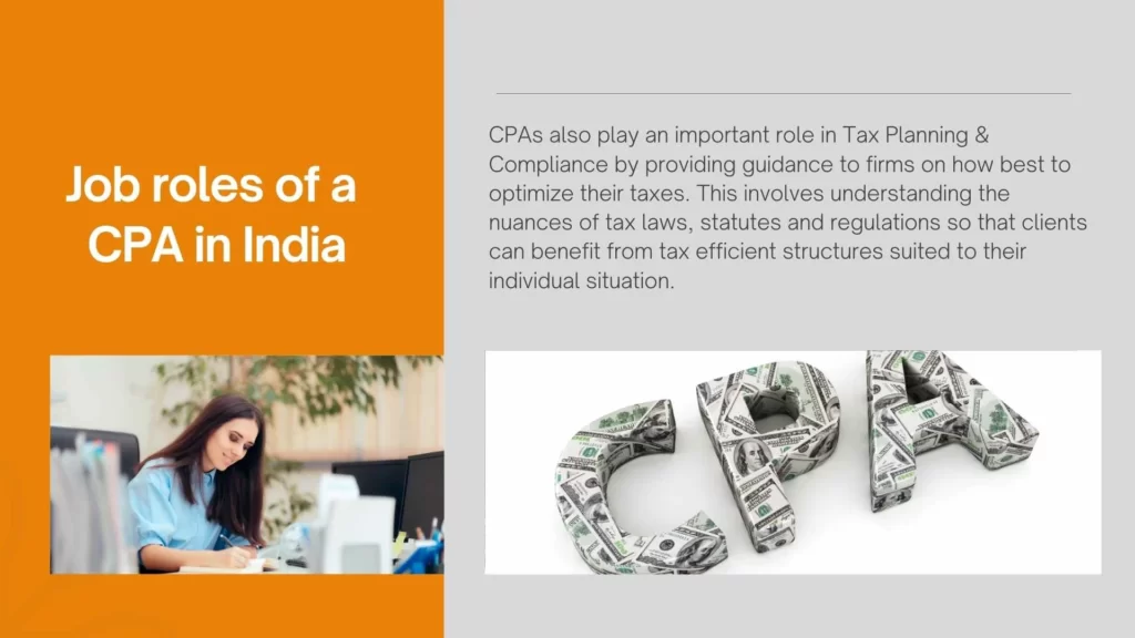 Job roles of a CPA in India
