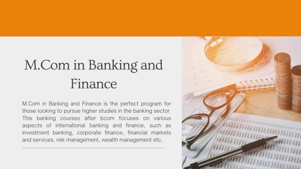 M.Com in Banking and Finance