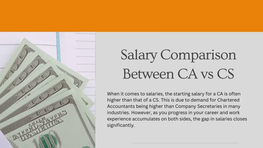 Salary Comparison Between CA vs CS