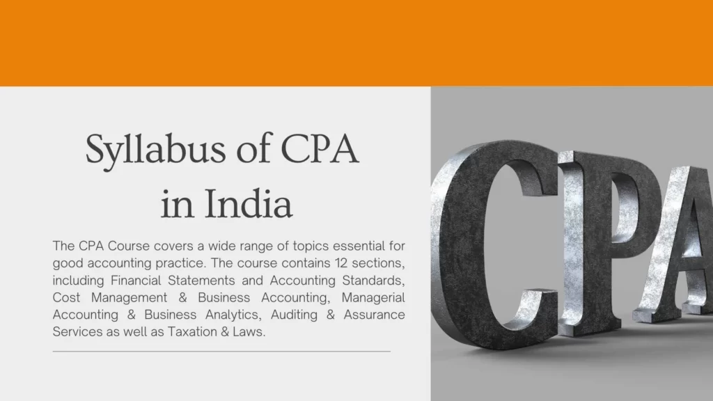 Syllabus of CPA in India