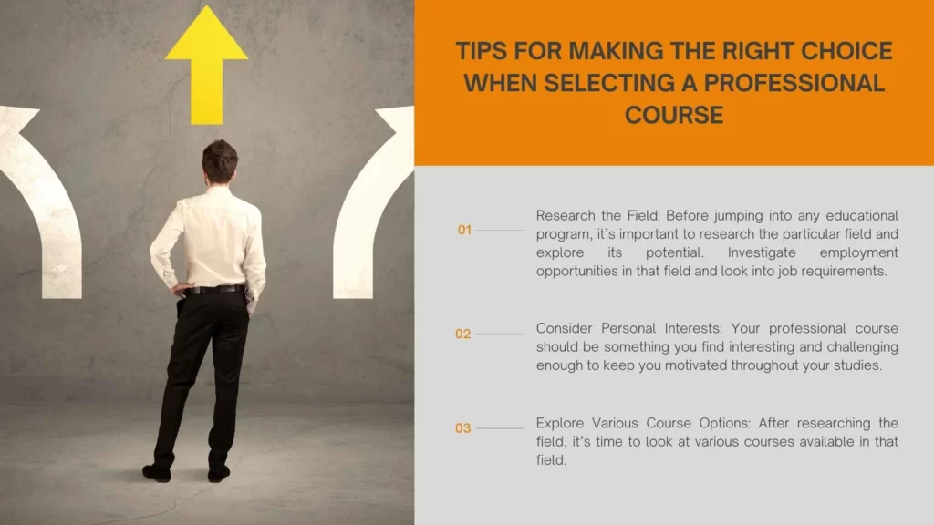Tips for Making The Right Choice when Selecting A Professional Course